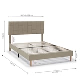thumbnail of Estructura de Cama tapizada Sorni de 30 cm, 90x190 cm, Beige