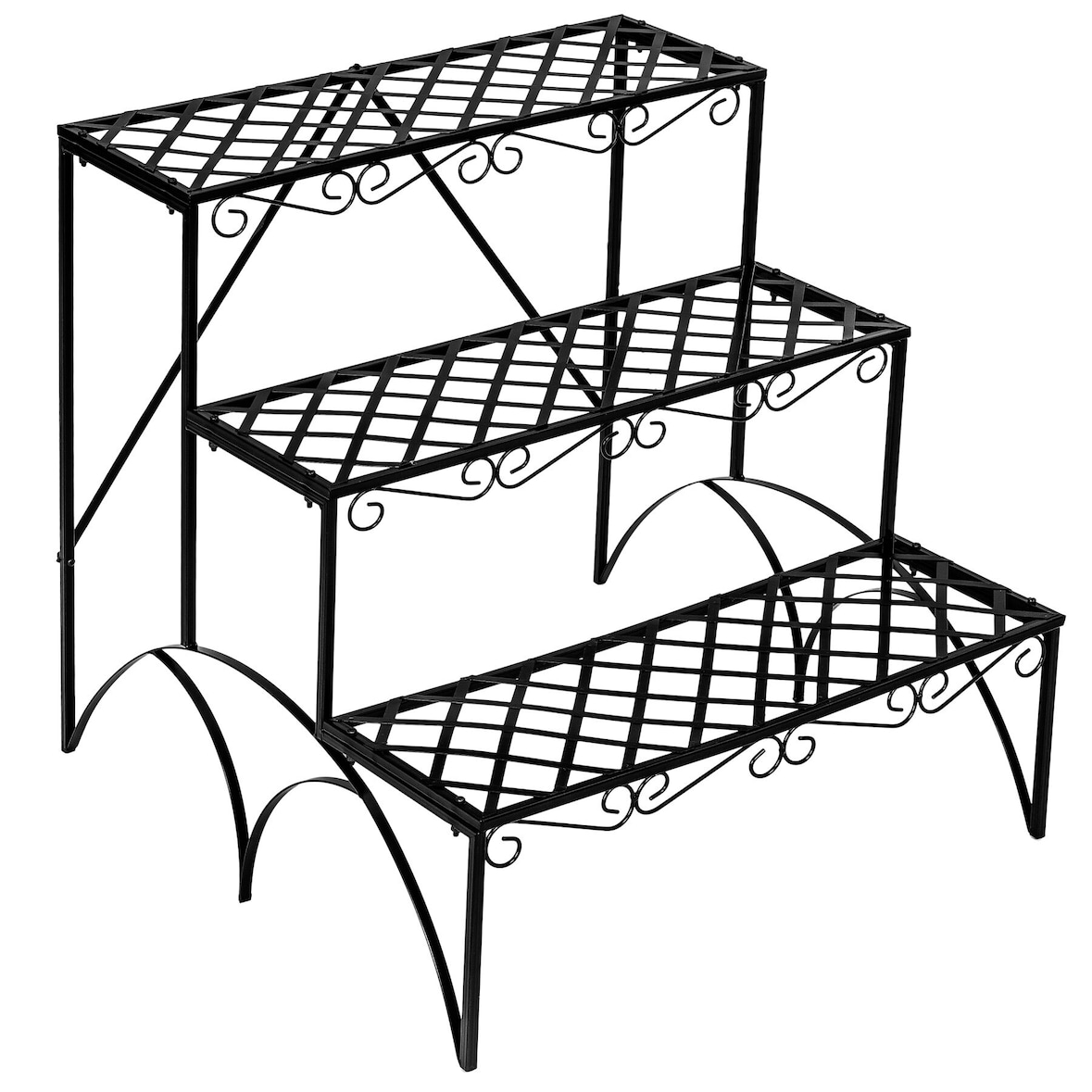 tectake Scaffale per piante a 3 piani - 401711
