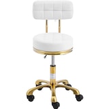 thumbnail of physa Rollhocker mit Rückenlehne - 47 - 61 cm - 150 kg - weiß / golden