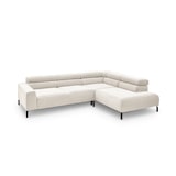thumbnail of KAWOLA Sofa DELIA Ecksofa Feincord weiß Recamiere rechts
