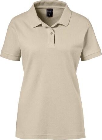 Ein hellbraunes Poloshirt für Damen.