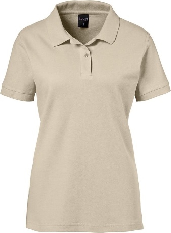 Ein hellbraunes Poloshirt für Damen.