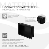 thumbnail of LuxeBath Wandnische Edelstahl 20 × 30 × 10 cm Schwarz – Randlose Duschnische, befliesbares Einbauregal, Duschablage für Badutensilien, kleines