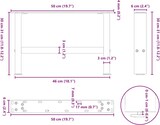 thumbnail of vidaXL Couchtischbeine Schwarz 2 Stk. 50x(30-31) cm Stahl