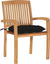 thumbnail of vidaXL Stapelbare Gartenstühle mit Kissen 4 Stk. Massivholz Teak