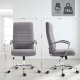 thumbnail of Silla de oficina Valais XL de tela Gris