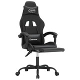 thumbnail of vidaXL Gaming-Stuhl mit Fußstütze Schwarz Kunstleder
