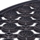 thumbnail of Relaxdays Fußabtreter halbrund, Gummi, rutschfest, witterungsbeständig, Türvorleger für Flur/Balkon/Terrasse, Schwarz