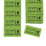 thumbnail of CombiCraft Consumptiebonnen met tekst en drank iconen 10 per strip groen - per 1000 bonnen