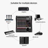 thumbnail of Table De Mixage 6 Canaux Avec Alimentation 48V Connexion Bluetooth USB MP3 YONIS