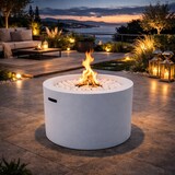 thumbnail of Lareira a bioetanol com braseiro de jardim redondo para interior e exterior RODI Branco d.47,5