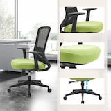 thumbnail of Bürostuhl / Drehstuhl SEDITO Sitz Stoff / Rücken Netzstoff schwarz / grün hjh OFFICE