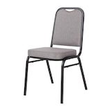 thumbnail of Bolero banketstoelen met vierkante rugleuning, grijs, 4 stuks