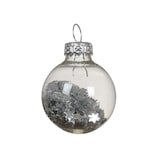 thumbnail of 9 Weihnachtskugeln Glas mit silbernen Sternen 3cm kleine Christbaumkugeln Weihnachtsbaumkugeln Christbaumschmuck Weihnachtsbaumschmuck transparent