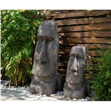 thumbnail of Moái decorativo jardín hormigón negro figura exterior 65 cm 40 kg estatua ornamental patio terraza