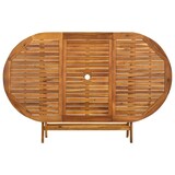 thumbnail of Mesa de jardín plegable madera maciza de acacia 160x85x75 cm