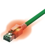 thumbnail of EasyLan DualBoot LED Patchkabel RJ45 S/FTP Cat.6A (Class EA), mit saCon Stecker, LSOH, grün, 7,5 m
