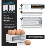 thumbnail of Arendo Eierkocher 6-fach, 400 W, Edelstahl, Warmhaltefunktion, Härtegrad einstellbar, für 6 Eier, weiß