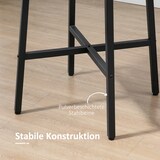 thumbnail of Esstisch rund Braun 80x80x76  für 4 Personen, Metallgestell mit Holzwerkstoffplatte, industrieller Look, rutschfeste Fußpolster