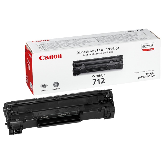Canon 712 Noir Cartouche de Toner ORIGINALE - 1870B002
