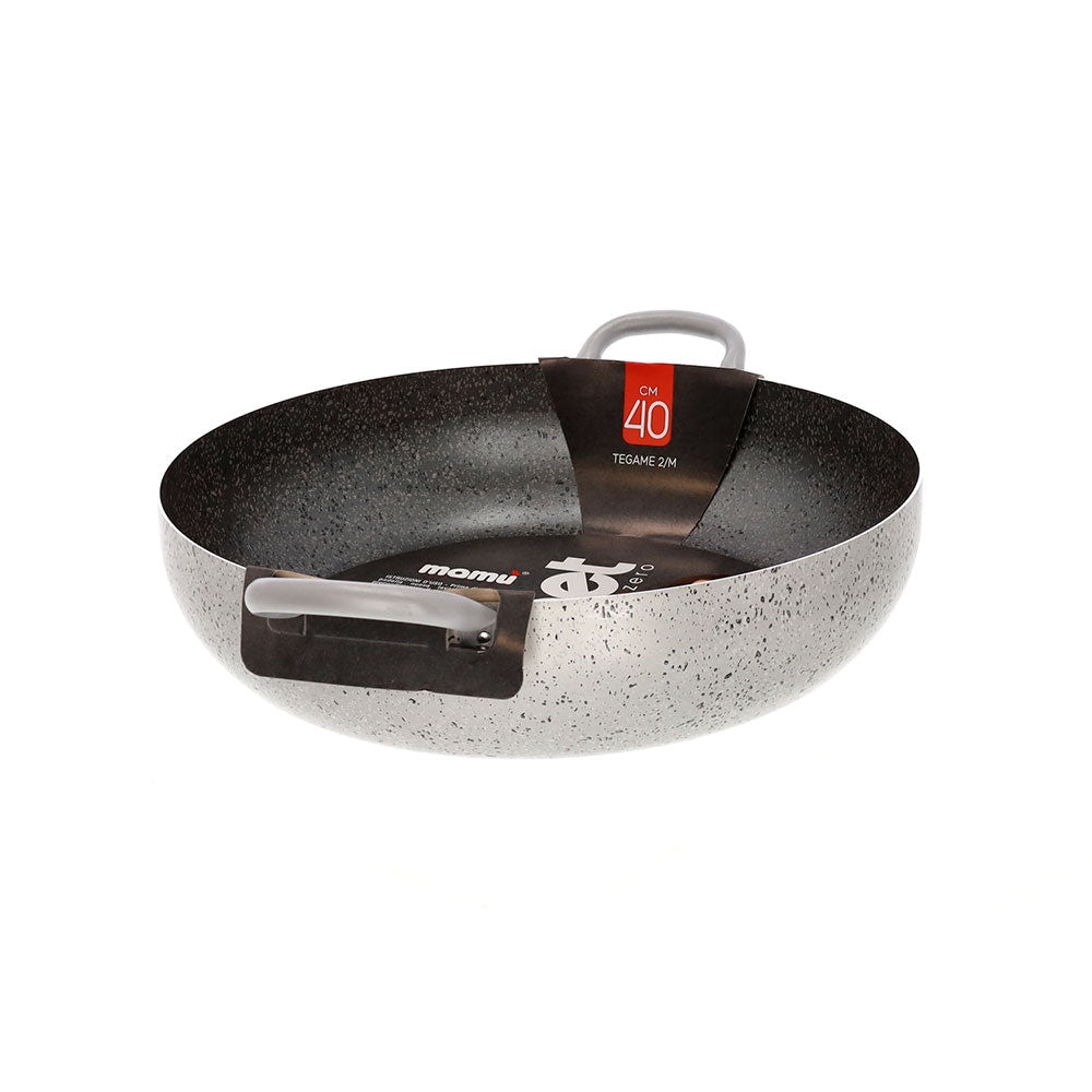 Mamù pan, antiaanbaklaag, aluminium, PFOA-vrij, krasbestendig, gemaakt in Italië, 40 cm