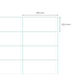 thumbnail of Universele A4 etiketten 25 vel 105x42,4 mm TRANSPARANT, voordeelpak: 3x 25 vel