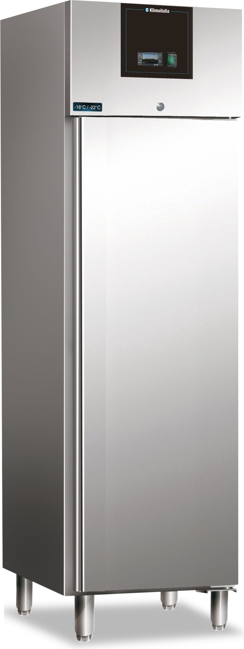 KLIMAITALIA 400 Liter belüfteter Edelst.gefrier. Automatisches Abtau-LEDschlüssel/-Schloss. T° -22°C/-18°C. Dim. LxWxH 68x71,5x200 cm. SNACK400BT