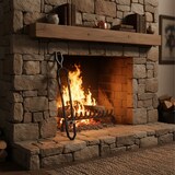 thumbnail of Relaxdays Kaminholzzange, Schmiedeeisen, 46 cm lang, Kaminzange für Holz & Briketts, Feuerzange Kamin, Ofen, schwarz