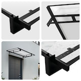 thumbnail of Wasabi - Vordach Haustür 120x80cm – Massives Polycarbonat 2,7mm – Eisenhalterungen – Einfache Montage