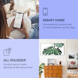 thumbnail of Wonderwall Air Art Smart Infrarotheizung Grünes Blatt 120x60cm 700W Mehrfarbig