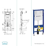 thumbnail of Alpenberger Schwarze Toilette mit Vorwandelement Komplettset | Spülrandloses Hänge WC mit Geberit Spülkasten und Betätigungsplatte | Klo mit WC Deckel