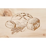 thumbnail of Metallfreie Brotbox mit Klappe und Gravur aus Zirbenholz Massiv Brotkasten 40.10-047