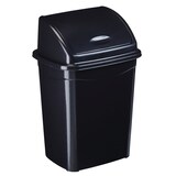thumbnail of Rossignol - Poubelle en plastique recyclé à couvercle basculant 35L CLAP GREEN - noir