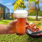 thumbnail of 25x Mehrwegbecher Pfandbecher rauch-grau transparent PP Eichstrich 0,5 l O 9,5 cm