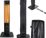 thumbnail of ICQN Stand Heizstrahler mit Schutzhülle & Fernbedienung | Infarot | Infarotheizung für Innen- & Außenbereich | Standheizstrahler | Standgerät | IP20