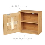 thumbnail of Relaxdays Medizinschrank, Bambus, Medikamentenschränkchen zum Hinstellen, HxBxT: 28 x 28 x 16 cm, Hausapotheke, natur