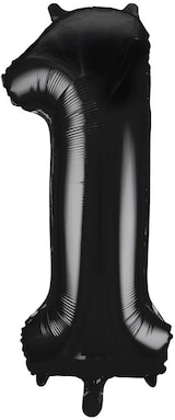 thumbnail of XL Folienballon Zahl 1 schwarz