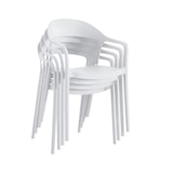 thumbnail of METRO PROFESSIONAL Cadeira de exterior empilhável Laveria, com braços, plástico, branco