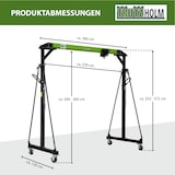 thumbnail of Portalkran mit Laufkatze Tragkraft 1 t Stahl Hubhöhe 2400 - 3600 mm Durchfahrtsbreite Kran 2400 mm