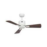 thumbnail of eco neo III 92, wlan-ventilator ohne licht, weißer korpus, flügel in walnuss und kirsche, casafan
