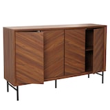 thumbnail of Aparador HWC-M50, armario cómoda aparador alto, madera maciza mango 94x151x40cm ~ marrón