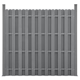 thumbnail of Helloshop26 - Set di 4 pannelli frangivento e per la privacy in legno composito (WPC) grigio 185 x 747 cm 03_0006589