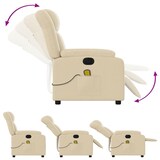 thumbnail of vidaXL Massagesessel Elektrisch Creme Stoff