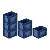 thumbnail of PROREGAL 6x VDA KLT Kleinladungsträger mit Verbundboden | HxBxT 28x30x40cm | 22 Liter | KLT, Transportbox, Transportbehälter, Stapelbehälter