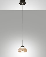 thumbnail of Arabella - Einzelne Pendelleuchte von Fabas Luce - 8W LED - Deckenleuchte Durchmesser 14cm Bernstein