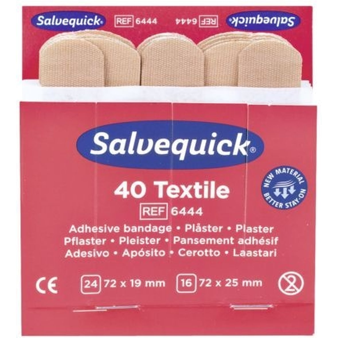 Pflaster-Strips Salvequick elastisch Refill 6444 VE=6x40 Stück