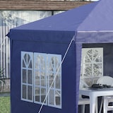 thumbnail of Outsunny carpa plegable 6x3 m con 4 laterales desmontables cenador de jardín con 4 ventanas visibles y bolsa de transporte para patio terraza azul