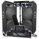 thumbnail of Pack Sono BM SONIC Amplificateur 4000W, Paire d'Enceintes LSC215 2x2000W, Table de Mixage Bluetooth, Portiques 8 Lumières LED