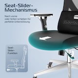 thumbnail of CLOUVOU CleverSeat, ergonomischer Bürostuhl, Rückenlehne mit Mesh Bezug, 4D-Armlehnen, 3D-Kopfstütze, BladeWheels, Schwarz