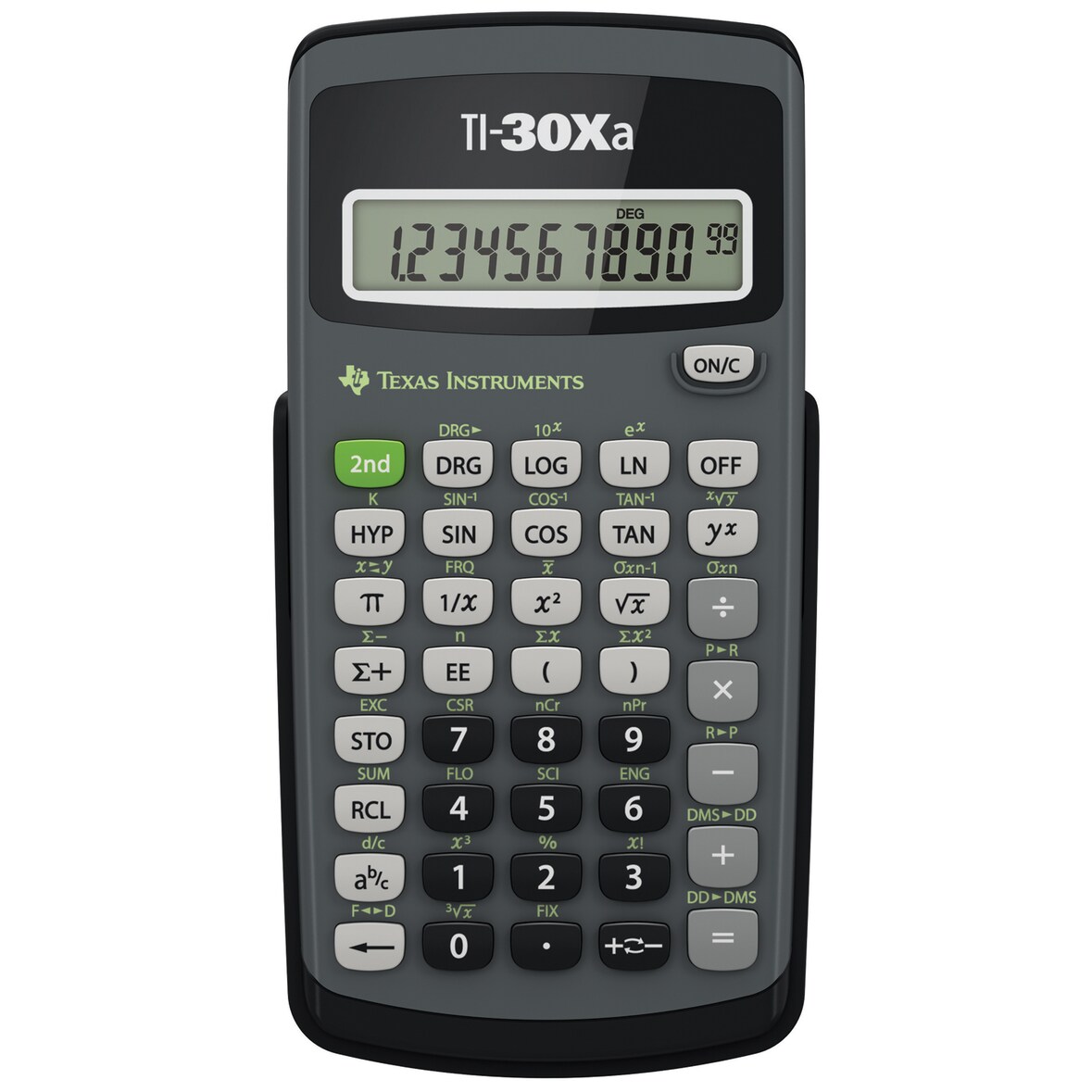 Texas Instruments TI-30Xa Taschenrechner Tasche Wissenschaftlicher Taschenrechner Schwarz, Grau
